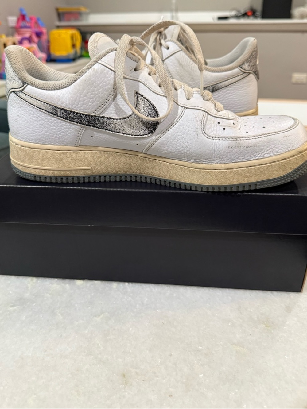 Nike Air Force 1 50 years of hip hop classic. Black and white. Size 10.5.